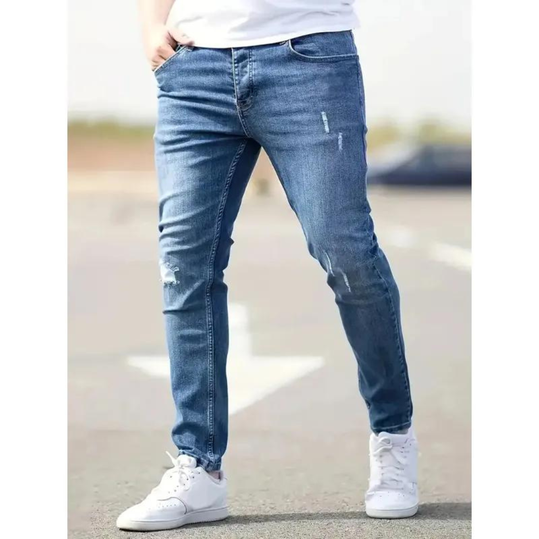 Géraldo | Pantalons déchirés décontractés pour hommes | Coupe ajustée